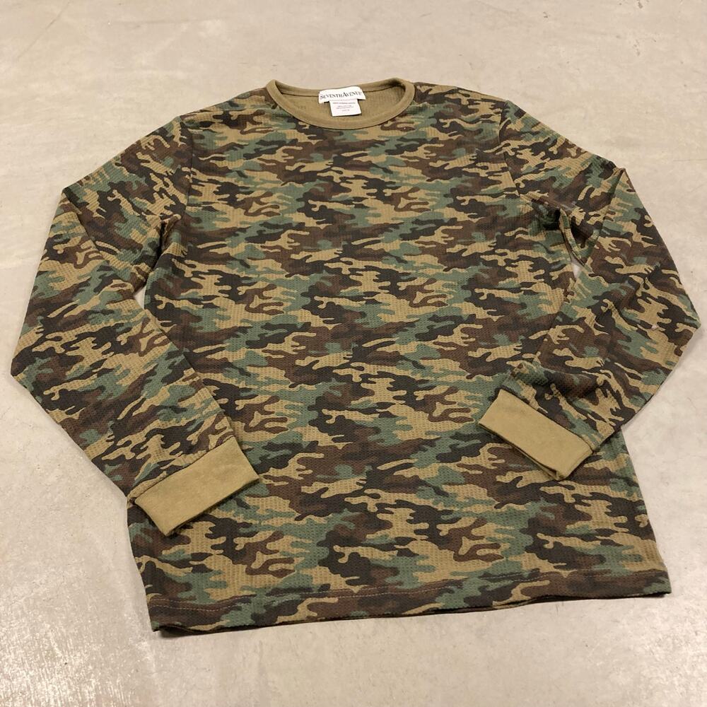 Y2K seventh avenue camo thermal t-shirt